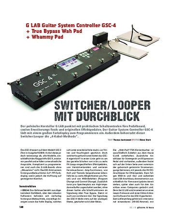 Gitarre & Bass G LAB Guitar System Controller GSC-4 + True Bypass Wah Pad + Whammy Pad Gitarre & Bass G LAB Guitar System Controller GSC-4 + True Bypass Wah Pad + Whammy Pad