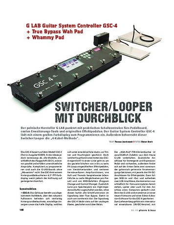 Gitarre & Bass G LAB Guitar System Controller GSC-4 + True Bypass Wah Pad + Whammy Pad Gitarre & Bass G LAB Guitar System Controller GSC-4 + True Bypass Wah Pad + Whammy Pad