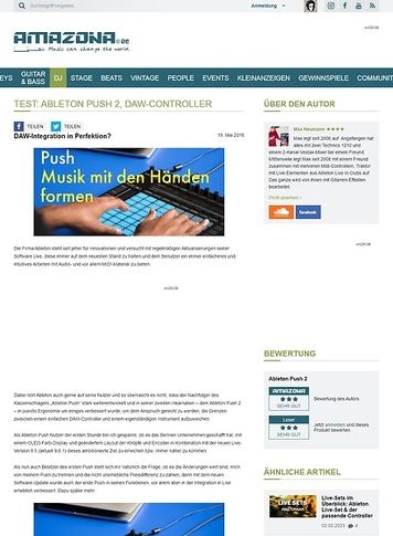 Amazona.de Test: Ableton Push 2, DAW-Controller Amazona.de Test: Ableton Push 2, DAW-Controller