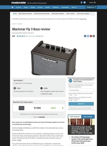 MusicRadar.com Blackstar Fly 3 Bass MusicRadar.com Blackstar Fly 3 Bass
