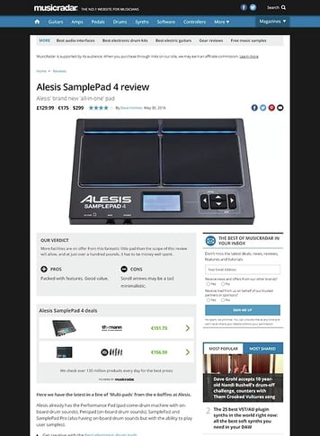 MusicRadar.com Alesis SamplePad 4 MusicRadar.com Alesis SamplePad 4