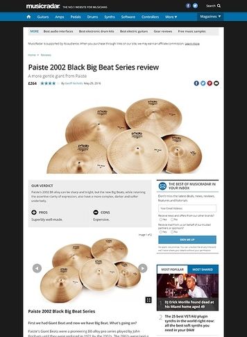 MusicRadar.com Paiste 2002 Black Big Beat Series MusicRadar.com Paiste 2002 Black Big Beat Series