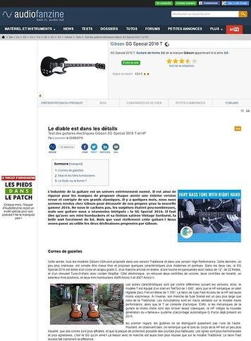 Audiofanzine.com Gibson SG Special 2016 T Audiofanzine.com Gibson SG Special 2016 T