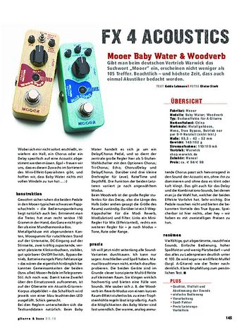Gitarre & Bass Mooer Baby Water & Woodverb, Acoustic-Effekte Gitarre & Bass Mooer Baby Water & Woodverb, Acoustic-Effekte
