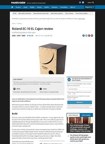 MusicRadar.com Roland EC-10 EL Cajon MusicRadar.com Roland EC-10 EL Cajon