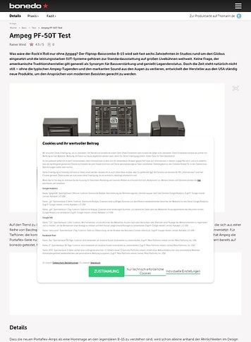Bonedo.de Ampeg PF-50T Bonedo.de Ampeg PF-50T