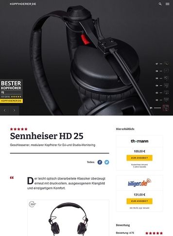 Kopfhoerer.de Sennheiser HD-25 Kopfhoerer.de Sennheiser HD-25