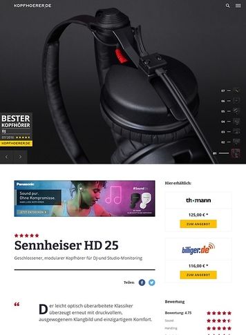Kopfhoerer.de Sennheiser HD-25 Kopfhoerer.de Sennheiser HD-25