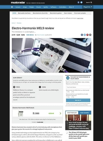 MusicRadar.com Electro-Harmonix MEL9 MusicRadar.com Electro-Harmonix MEL9