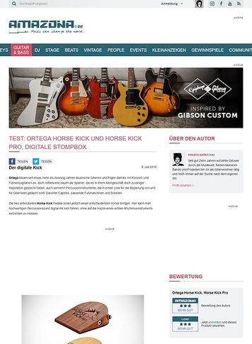 Amazona.de Test: Ortega Horse Kick und Horse Kick Pro, Digitale Stompbox Amazona.de Test: Ortega Horse Kick und Horse Kick Pro, Digitale Stompbox