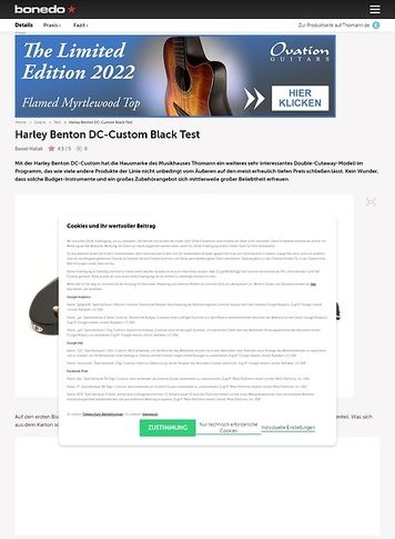 Bonedo.de Harley Benton DC-Custom Black Bonedo.de Harley Benton DC-Custom Black