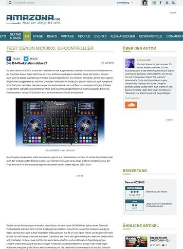 Amazona.de Test: Denon MCX8000, DJ-Controller Amazona.de Test: Denon MCX8000, DJ-Controller