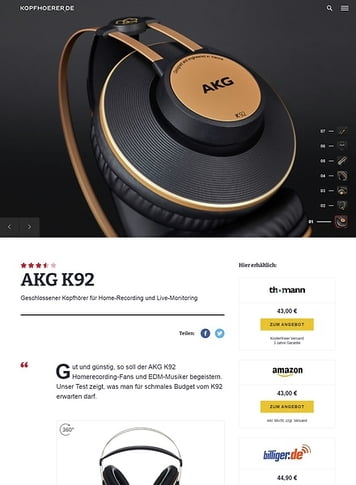 Kopfhoerer.de AKG K-92 Kopfhoerer.de AKG K-92