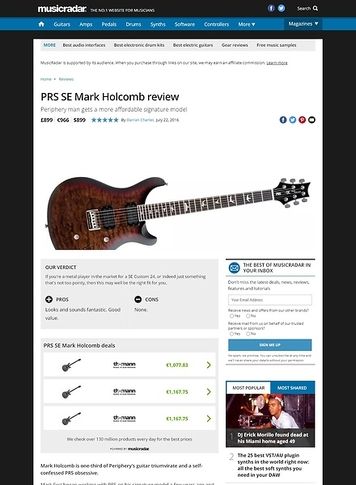MusicRadar.com PRS SE Mark Holcomb MusicRadar.com PRS SE Mark Holcomb