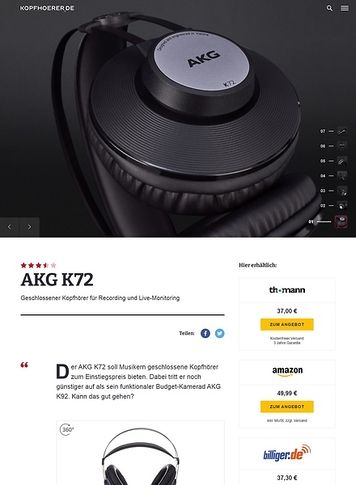 Kopfhoerer.de AKG K-72 Kopfhoerer.de AKG K-72