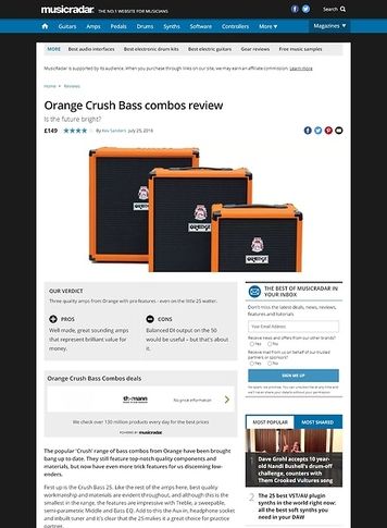 MusicRadar.com Orange Crush Bass combos MusicRadar.com Orange Crush Bass combos