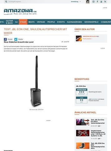Amazona.de Test: JBL EON One, Säulenanlage mit Mixer Amazona.de Test: JBL EON One, Säulenanlage mit Mixer