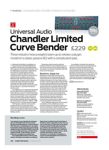 Computer Music Universal Audio Chandler Limited Curve Bender Computer Music Universal Audio Chandler Limited Curve Bender