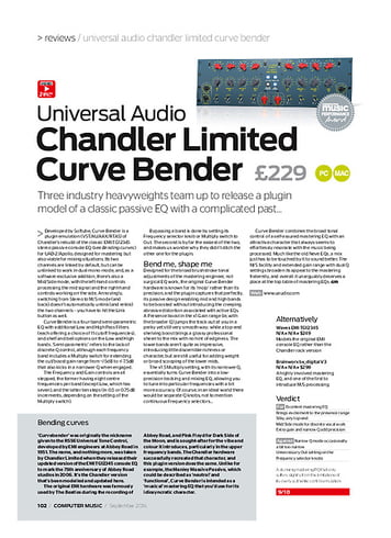 Computer Music Universal Audio Chandler Limited Curve Bender Computer Music Universal Audio Chandler Limited Curve Bender