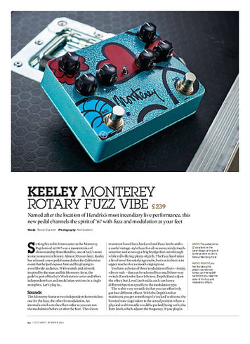 Guitarist Keeley Monterey Rotary Fuzz Vibe Guitarist Keeley Monterey Rotary Fuzz Vibe