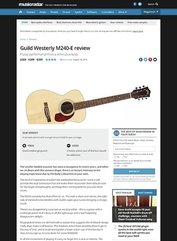 MusicRadar.com Guild Westerly M240-E MusicRadar.com Guild Westerly M240-E
