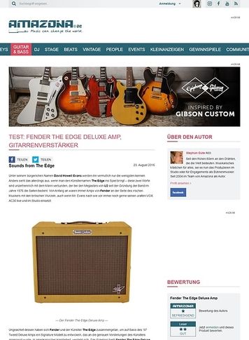 Amazona.de Test: Fender The Edge Deluxe Amp, Gitarrenverstärker Amazona.de Test: Fender The Edge Deluxe Amp, Gitarrenverstärker