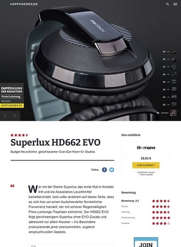 Kopfhoerer.de Superlux HD-662 BK Evo Kopfhoerer.de Superlux HD-662 BK Evo