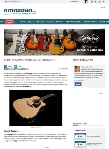 Amazona.de Test: Takamine P7DC, Akustikgitarre Amazona.de Test: Takamine P7DC, Akustikgitarre