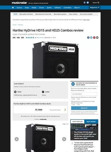 MusicRadar.com Hartke HyDrive HD15 and HD25 Combos MusicRadar.com Hartke HyDrive HD15 and HD25 Combos