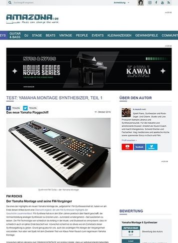 Amazona.de Test: Yamaha Montage Synthesizer, Teil 1 Amazona.de Test: Yamaha Montage Synthesizer, Teil 1