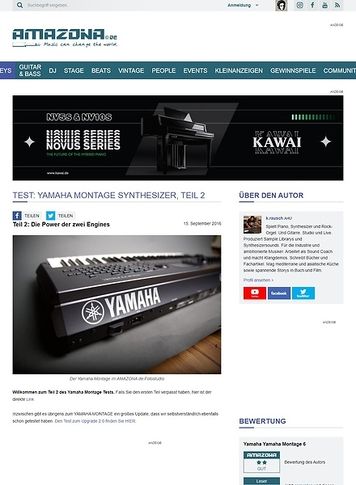 Amazona.de Test: Yamaha Montage Synthesizer, Teil 2 Amazona.de Test: Yamaha Montage Synthesizer, Teil 2