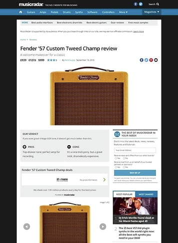 MusicRadar.com Fender '57 Custom Champ MusicRadar.com Fender '57 Custom Champ
