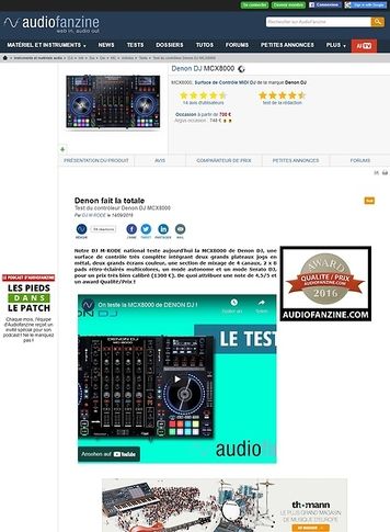 Audiofanzine.com Denon DJ MCX8000 Audiofanzine.com Denon DJ MCX8000