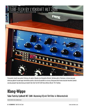 Sound & Recording Tube-Tech by Lydkraft HLT 2AM - Mastering-EQ mit Tilt-Filter in Röhrentechnik Sound & Recording Tube-Tech by Lydkraft HLT 2AM - Mastering-EQ mit Tilt-Filter in Röhrentechnik