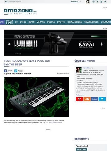 Amazona.de Test: Roland System-8, Synthesizer Amazona.de Test: Roland System-8, Synthesizer