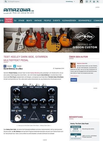 Amazona.de Test: Keeley Dark Side, Effektpedal für Gitarre Amazona.de Test: Keeley Dark Side, Effektpedal für Gitarre