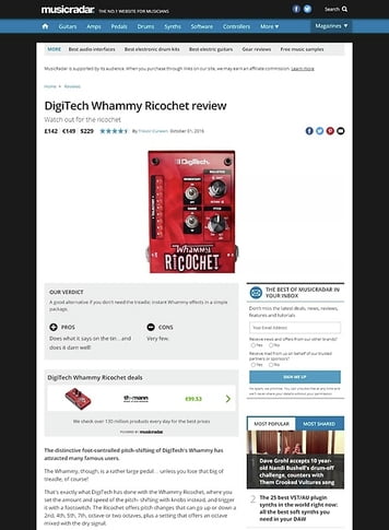MusicRadar.com DigiTech Whammy Ricochet MusicRadar.com DigiTech Whammy Ricochet