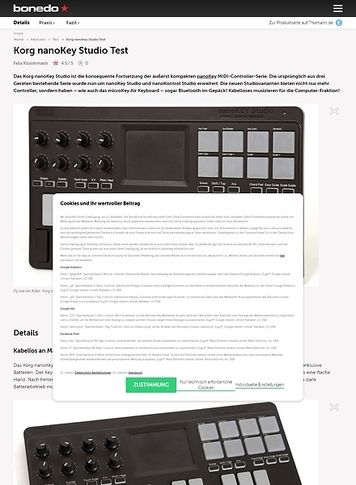 Bonedo.de Korg nanoKey Studio Bonedo.de Korg nanoKey Studio