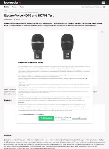 Bonedo.de Electro-Voice ND76 und ND76S Bonedo.de Electro-Voice ND76 und ND76S