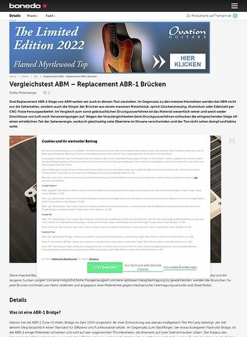 Bonedo.de Vergleichstest ABM - Replacement ABR-1 Brücken Bonedo.de Vergleichstest ABM - Replacement ABR-1 Brücken