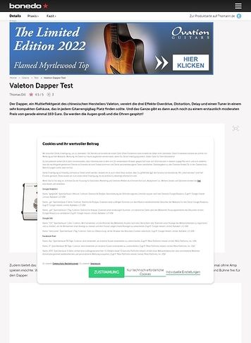Bonedo.de Valeton Dapper Bonedo.de Valeton Dapper