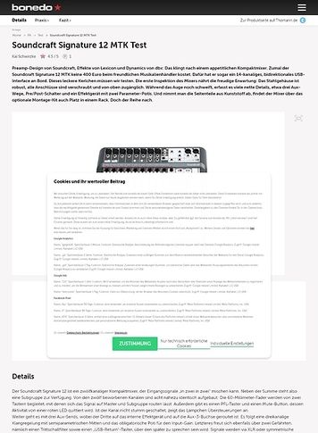 Bonedo.de Soundcraft Signature 12 MTK Bonedo.de Soundcraft Signature 12 MTK