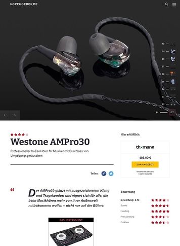 Kopfhoerer.de Westone AMPro30 Kopfhoerer.de Westone AMPro30