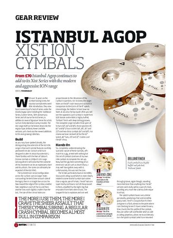 Rhythm Istanbul Agop Xist ION Cymbals Rhythm Istanbul Agop Xist ION Cymbals