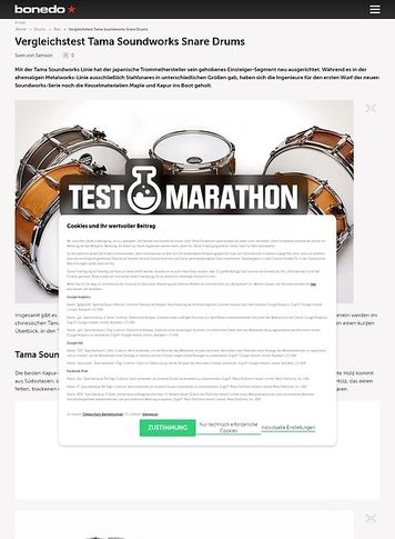 Bonedo.de Vergleichstest Tama Soundworks Snare Drums Bonedo.de Vergleichstest Tama Soundworks Snare Drums