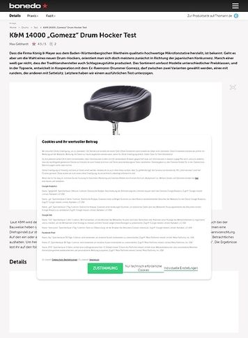 Bonedo.de K&M 14000 „Gomezz“ Drum Hocker Bonedo.de K&M 14000 „Gomezz“ Drum Hocker
