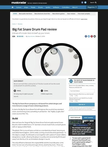 MusicRadar.com Big Fat Snare Drum Pad MusicRadar.com Big Fat Snare Drum Pad