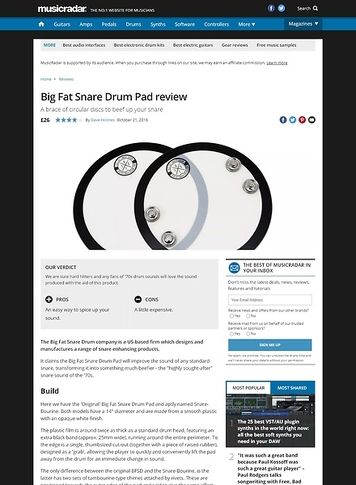 MusicRadar.com Big Fat Snare Drum Pad MusicRadar.com Big Fat Snare Drum Pad