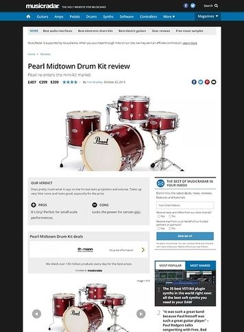 MusicRadar.com Pearl Midtown Drum Kit MusicRadar.com Pearl Midtown Drum Kit