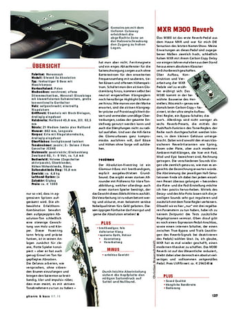 Gitarre & Bass MXR M300 Reverb, Effekt-Pedal Gitarre & Bass MXR M300 Reverb, Effekt-Pedal